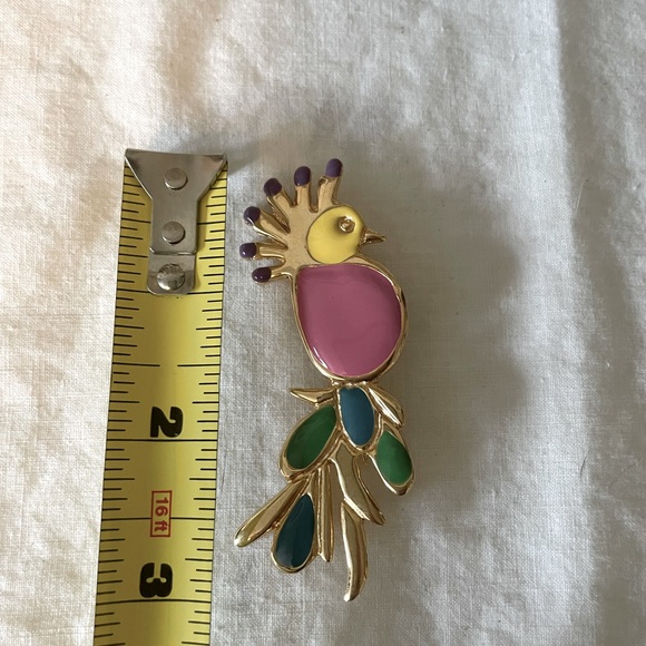 1980s Fancy Bird Brooch - Picture 2 of 3